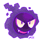 A small gif of a Gastly from Pokemon smiling wickedly.