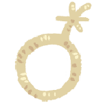 A tapeworm shaped like the nonbinary symbol